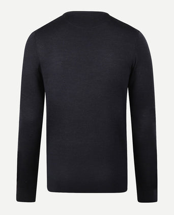 Luxury Merino Wool Crew Neck Sweater | Navy