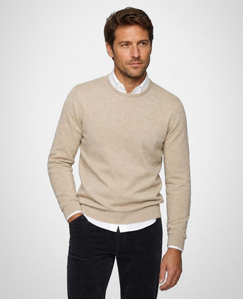Luxury Merino Wool Crew Neck Sweater | Camel
