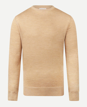 Luxury Merino Wool Crew Neck Sweater | Camel