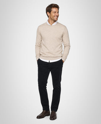 Trui Luxe Merinowol Ronde Hals | Camel
