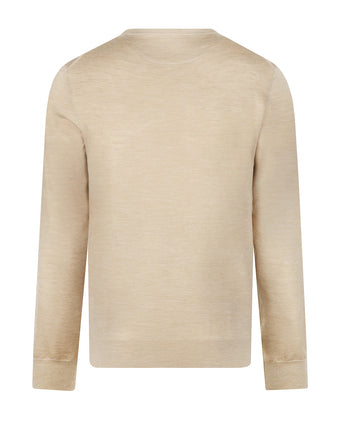 Trui Luxe Merinowol Ronde Hals | Camel