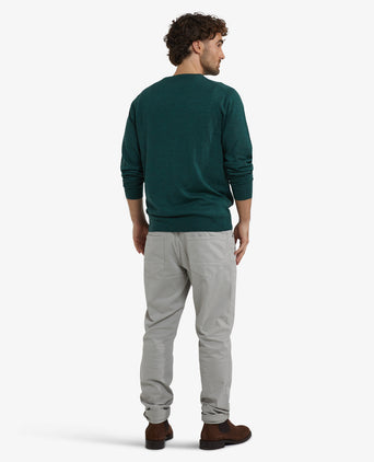 Luxury Merino Wool Crew Neck Sweater | Winter Sage
