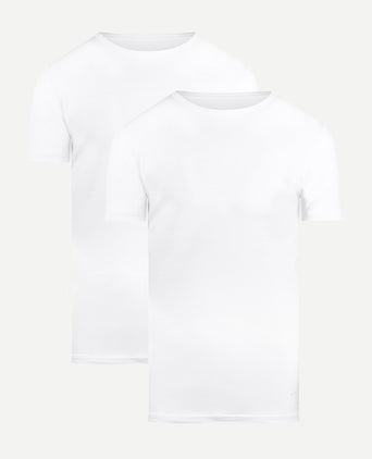 2-pack round neck T-shirts | White