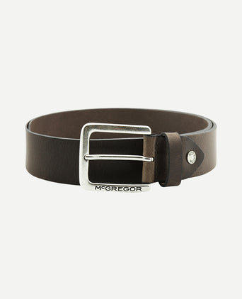 Nette leren riem | Dark Brown