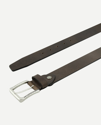 Nette leren riem | Dark Brown