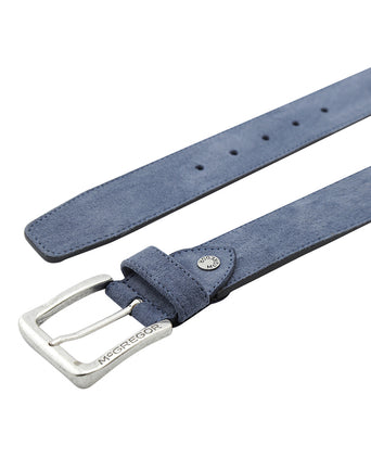 Suede Leather Belt | Vintage Blue