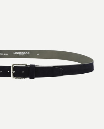 Suède leren riem | Navy
