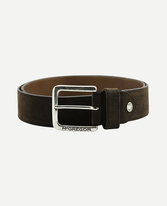 Suède leren riem | Dark Brown
