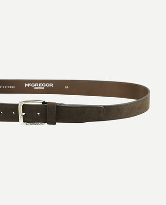 Suède leren riem | Dark Brown
