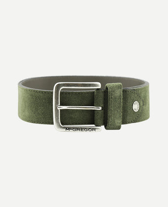 Suède leren riem | Olive
