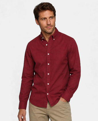Overhemd Oxford Stretch | Burgundy