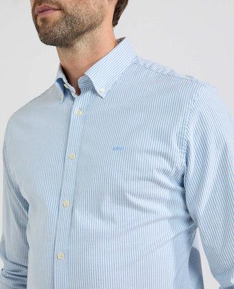 Overhemd Oxford Smalle Streep | Light Blue