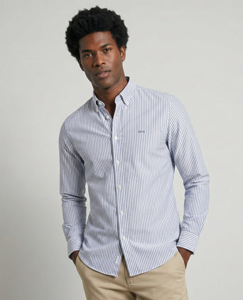 Overhemd Oxford Grote Streep | Navy