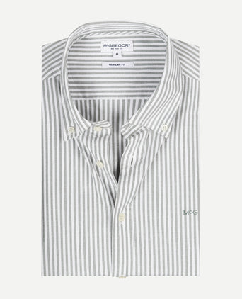 Oxford Shirt Large Stripe | Winter Sage