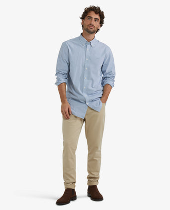 Poplin Stripe Shirt | Worker Blue