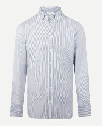 Overhemd Poplin Streep | Worker Blue