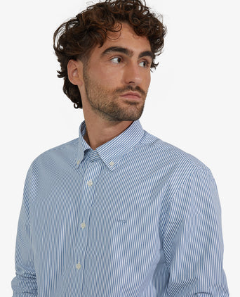 Overhemd Poplin Streep | Worker Blue