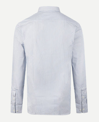 Poplin Stripe Shirt | Worker Blue