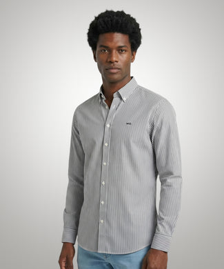 Shirt Poplin Stripe | Navy Shirt Poplin Stripe | Navy