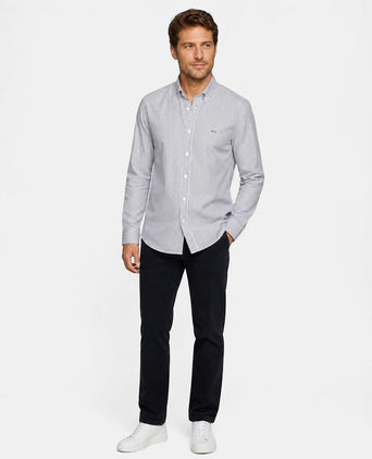 Overhemd Poplin Streep | Navy
