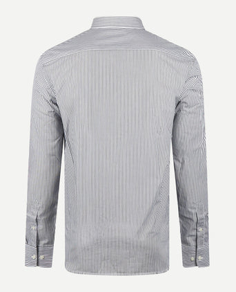 Overhemd Poplin Streep | Navy