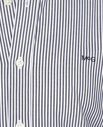 Overhemd Poplin Streep | Navy