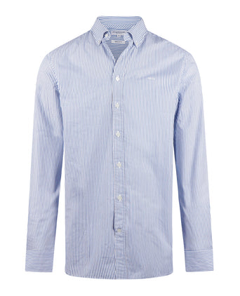 Overhemd Poplin Streep | Kobalt