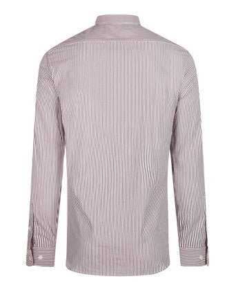 Poplin Stripe Shirt | Burgundy