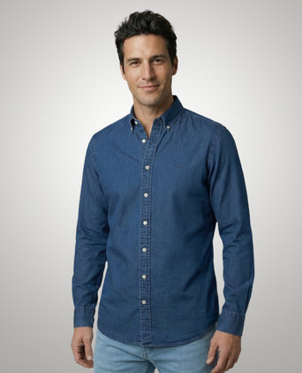 Denim-look shirt | Medium Blue