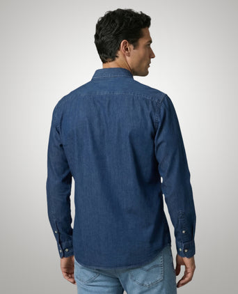 Denim-look shirt | Medium Blue