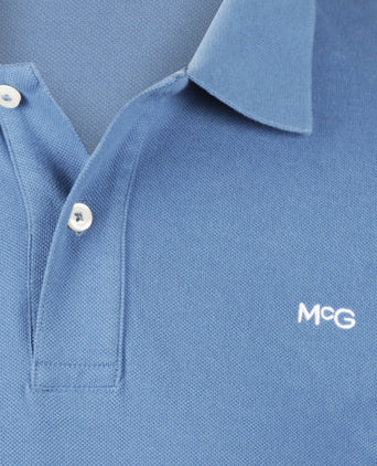 Long Sleeve Piqué Polo | Worker Blue