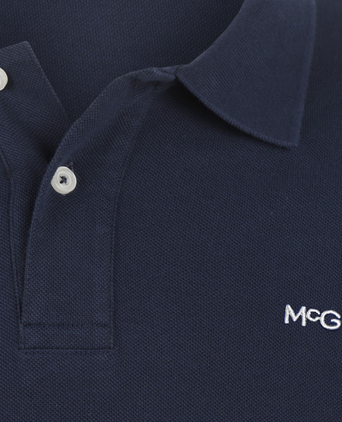 Long Sleeve Piqué Polo | Navy