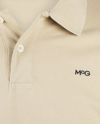 Polo piqué lange mouw | Sand