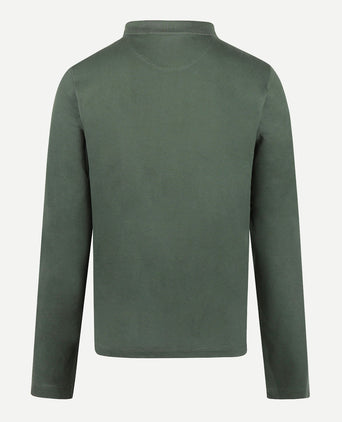 Polo piqué lange mouw | Winter Sage