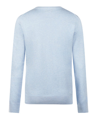 Trui Katoen-Kasjmier V-Hals | Light Blue