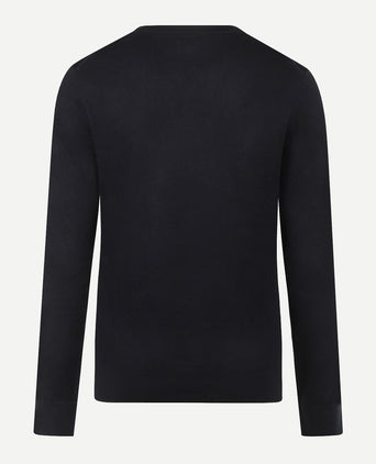 Sweater Cotton Cashmere V-Neck | Navy