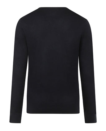 Trui Katoen-Kasjmier V-Hals | Navy