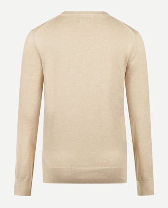 Sweater Cotton Cashmere V-Neck | Sand