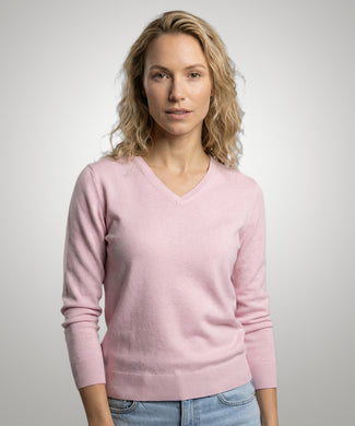 Sweater Cotton-Cashmere V-Neck | Light Pink Sweater Cotton-Cashmere V-Neck | Light Pink