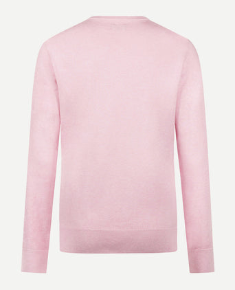 Sweater Cotton Cashmere V-Neck | Light Pink