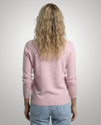 Sweater Cotton-Cashmere V-Neck | Light Pink