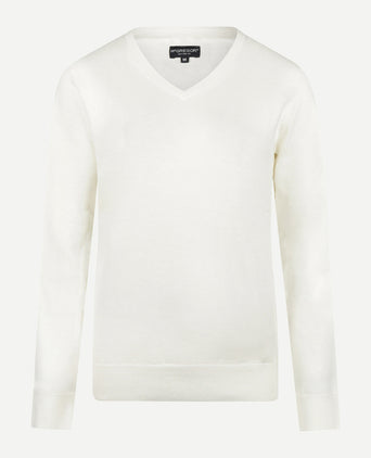 Trui Katoen-Kasjmier V-Hals | Off White