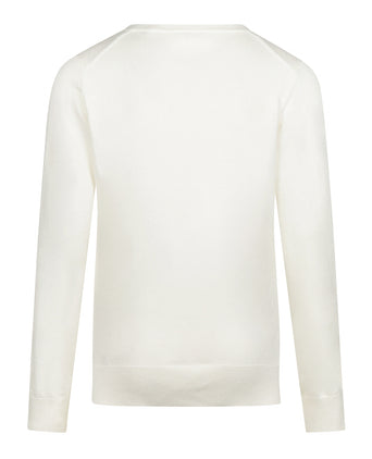 Trui Katoen-Kasjmier V-Hals | Off White