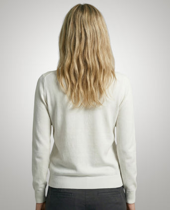 Trui Katoen-Kasjmier V-Hals | Off White