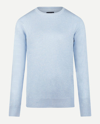 Sweater Cotton-Cashmere Round Neck | Light Blue