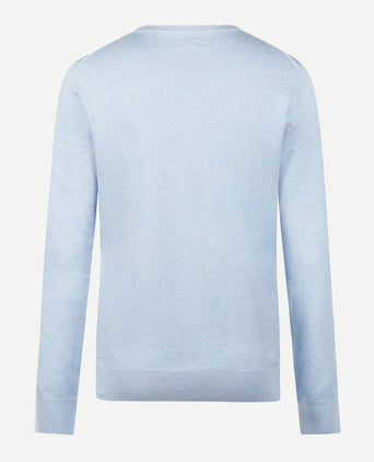 Trui Katoen-Kasjmier Ronde Hals | Light Blue