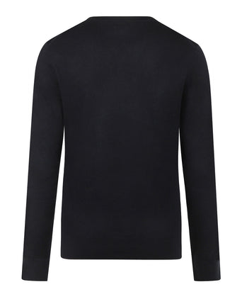Trui Katoen-Kasjmier Ronde Hals | Navy
