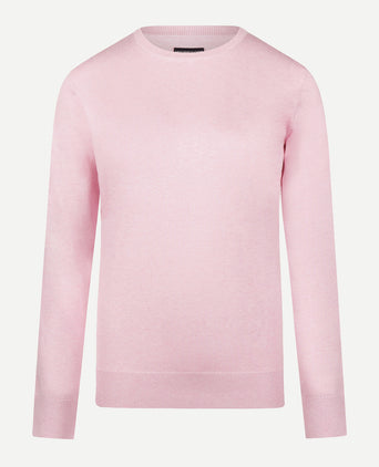 Trui Katoen-Kasjmier Ronde Hals | Light Pink