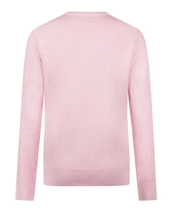 Trui Katoen-Kasjmier Ronde Hals | Light Pink