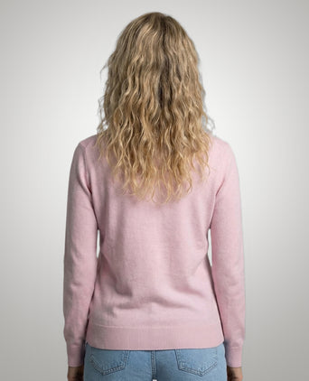 Trui Katoen-Kasjmier Ronde Hals | Light Pink